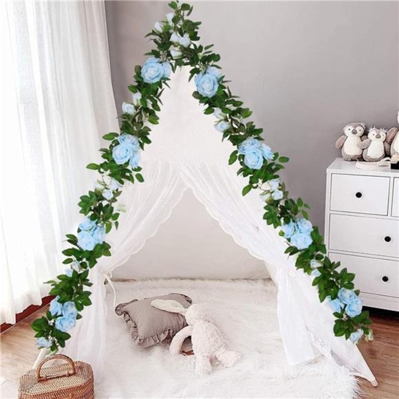 3Pcs ArtificialRose Vine Garland Total 19.68Ft Silk Flower Hanging BasketsPlants - Picture 6 of 6